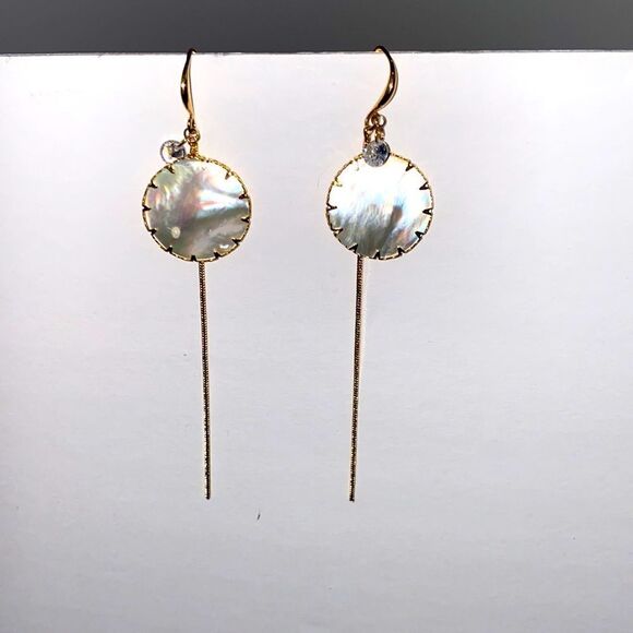 NWOT New Wave Gold Shell Design Earrings - Picture 10 of 10